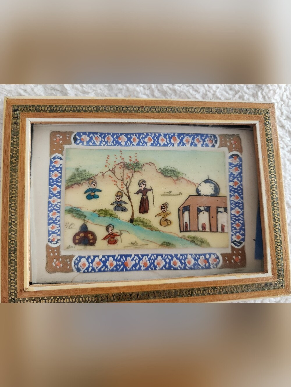 Antique PERSIAN Hand Painted On Bone Art. - Picture 3 of 7